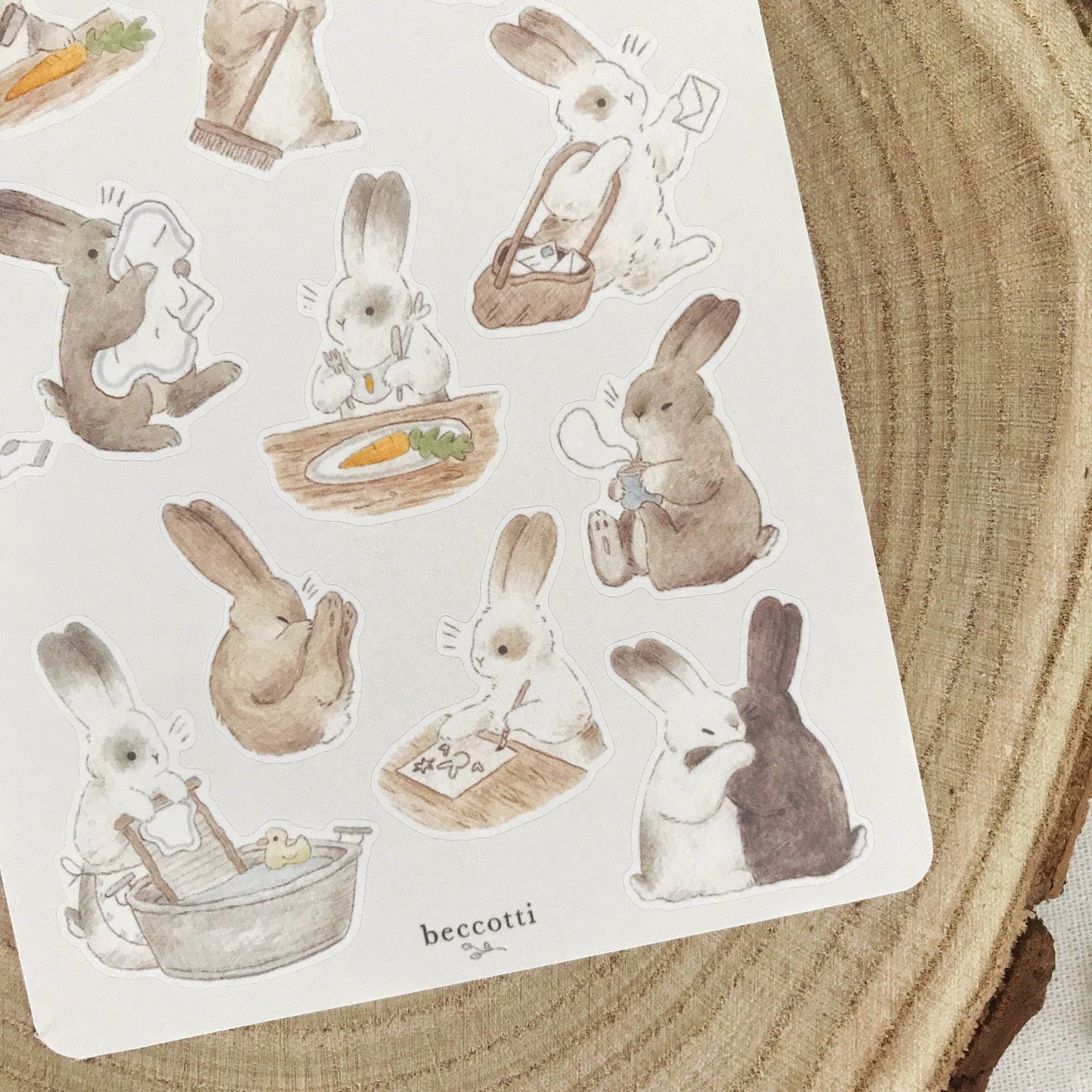 ‘Busy bunnies’ Sticker Sheet