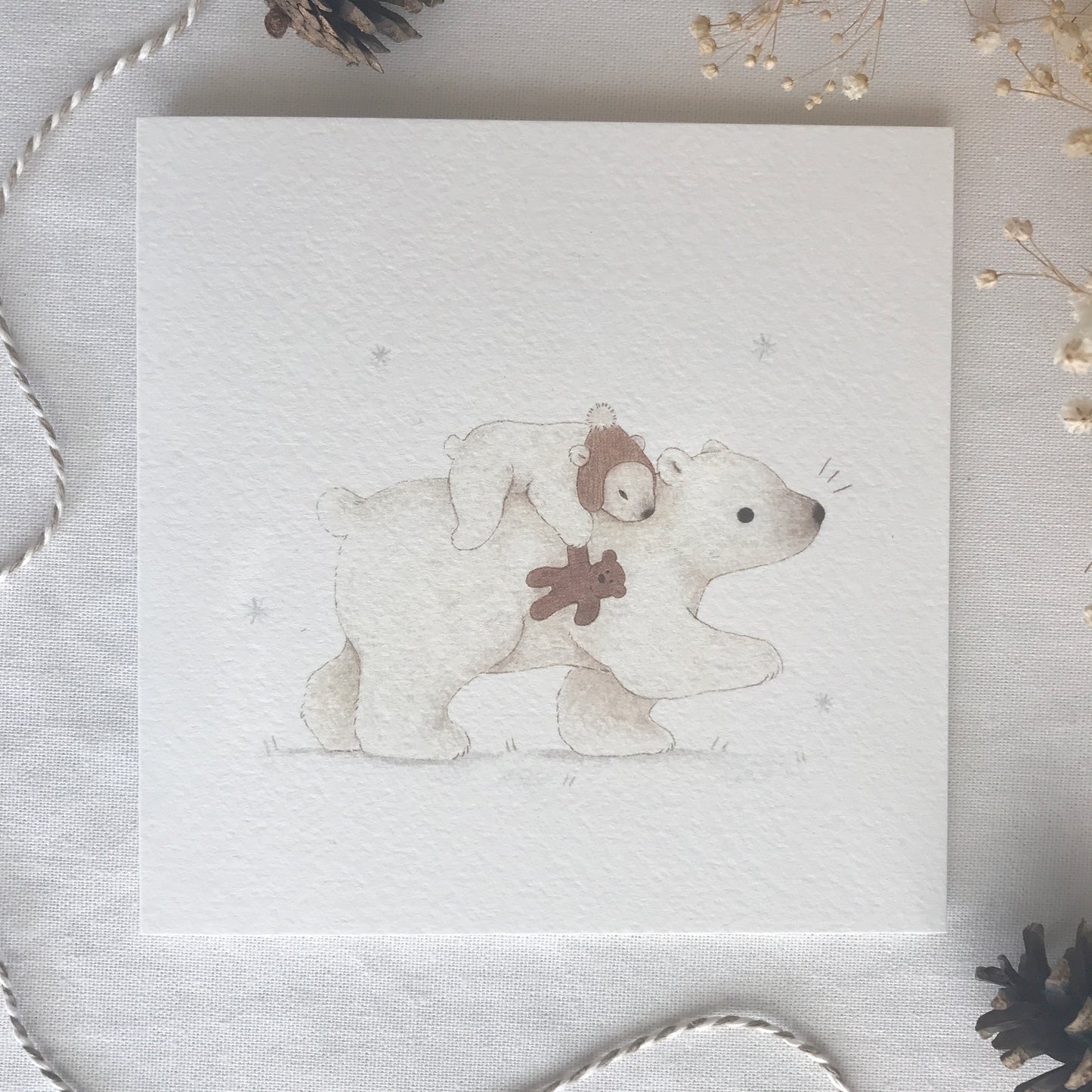 Polar Bear Christmas Greeting Card