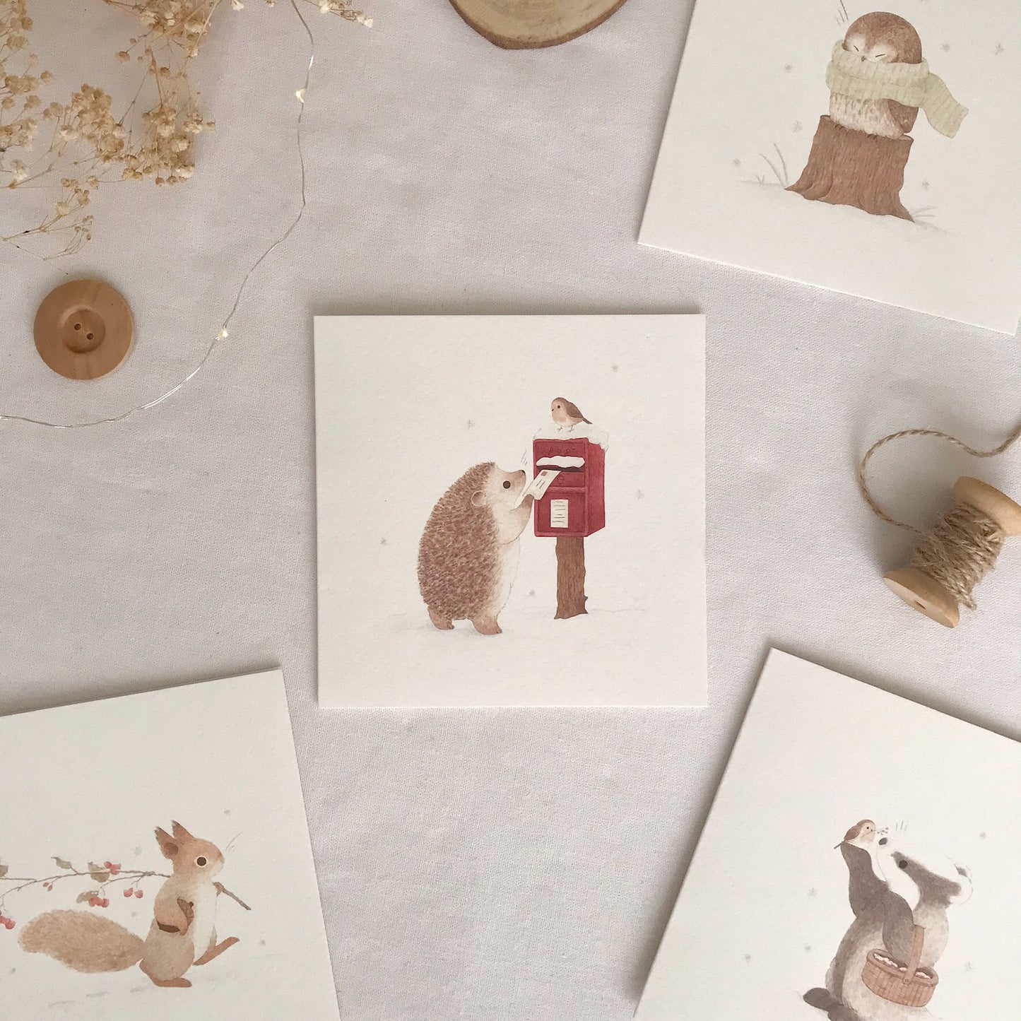 Squirrel Christmas Greeting Card