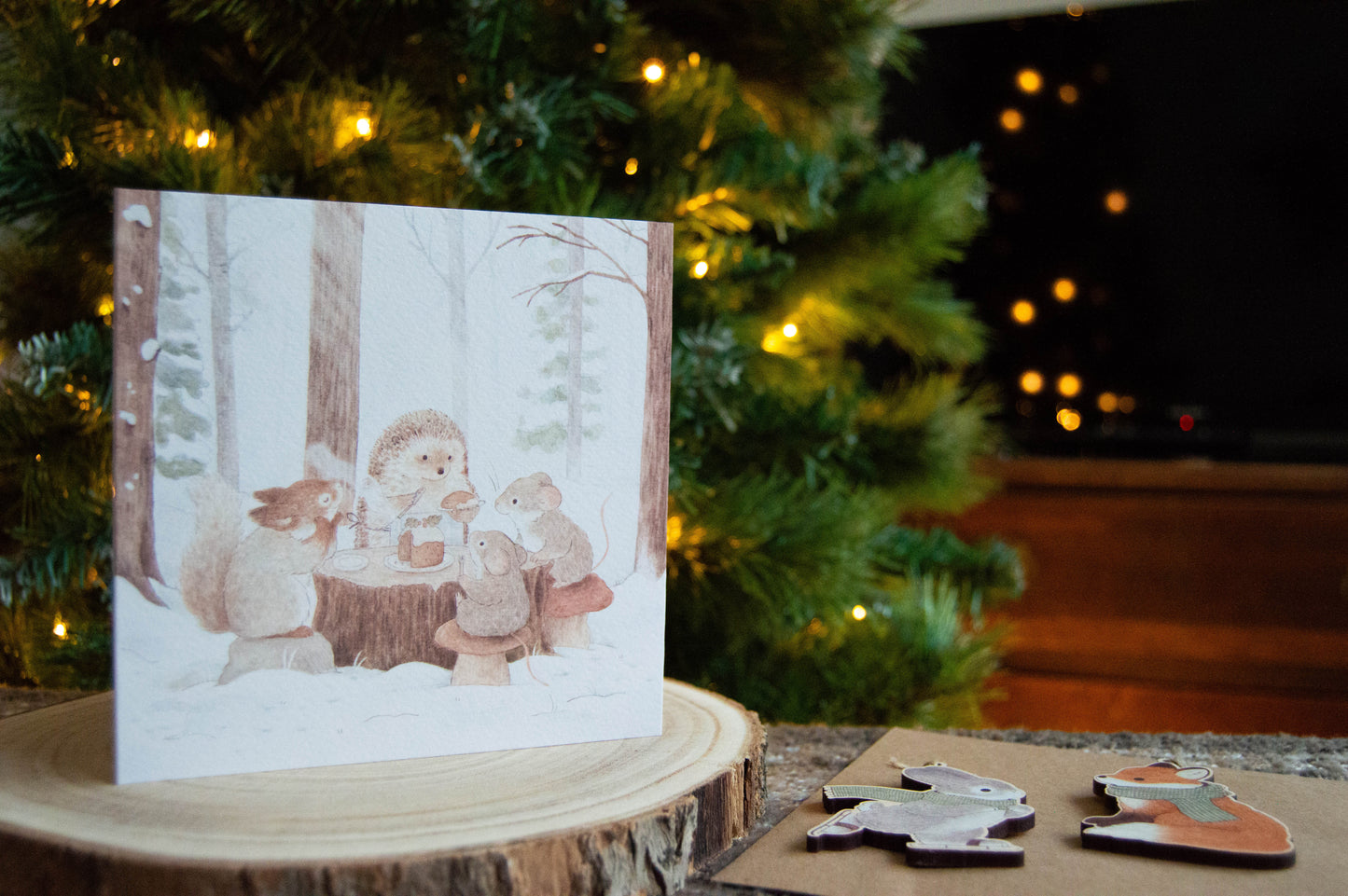 Festive Picnic Christmas Greeting Card