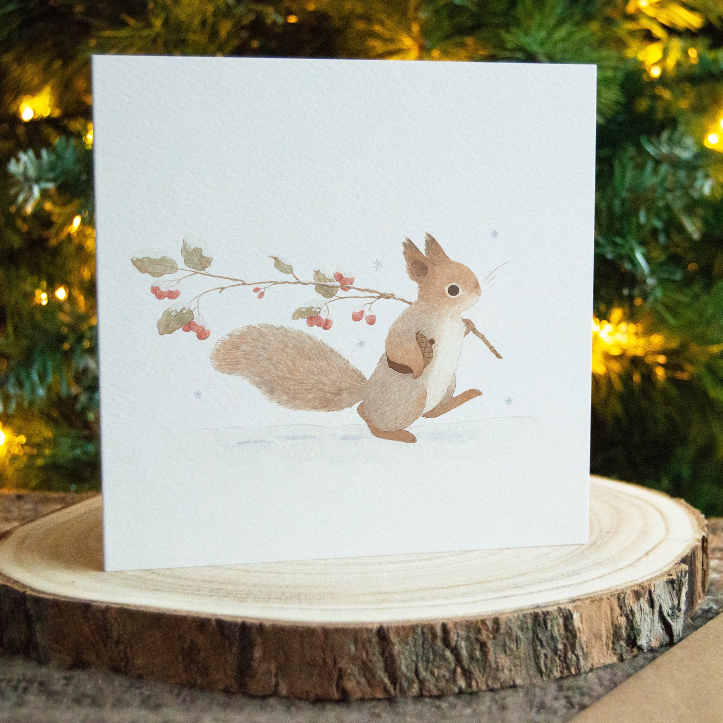 Squirrel Christmas Greeting Card