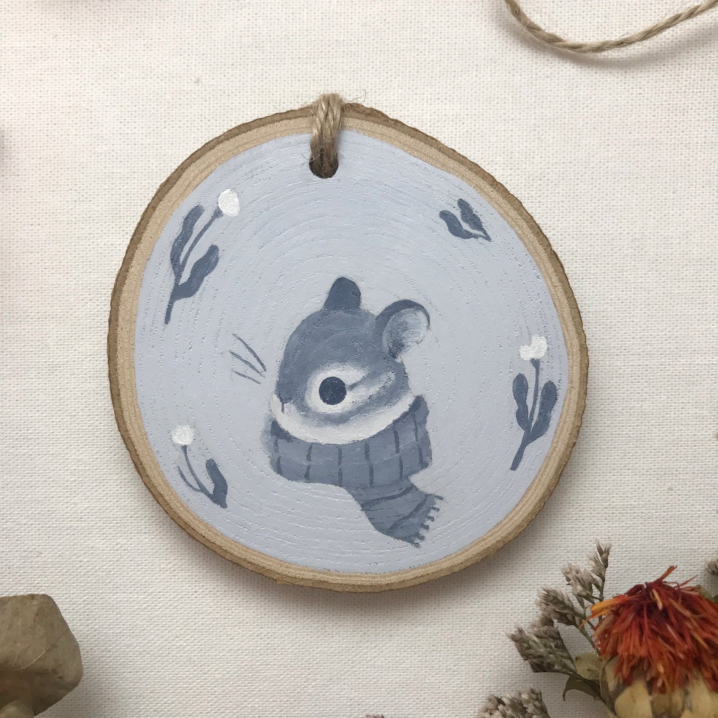 Hand Painted Chipmunk Ornament [Original]