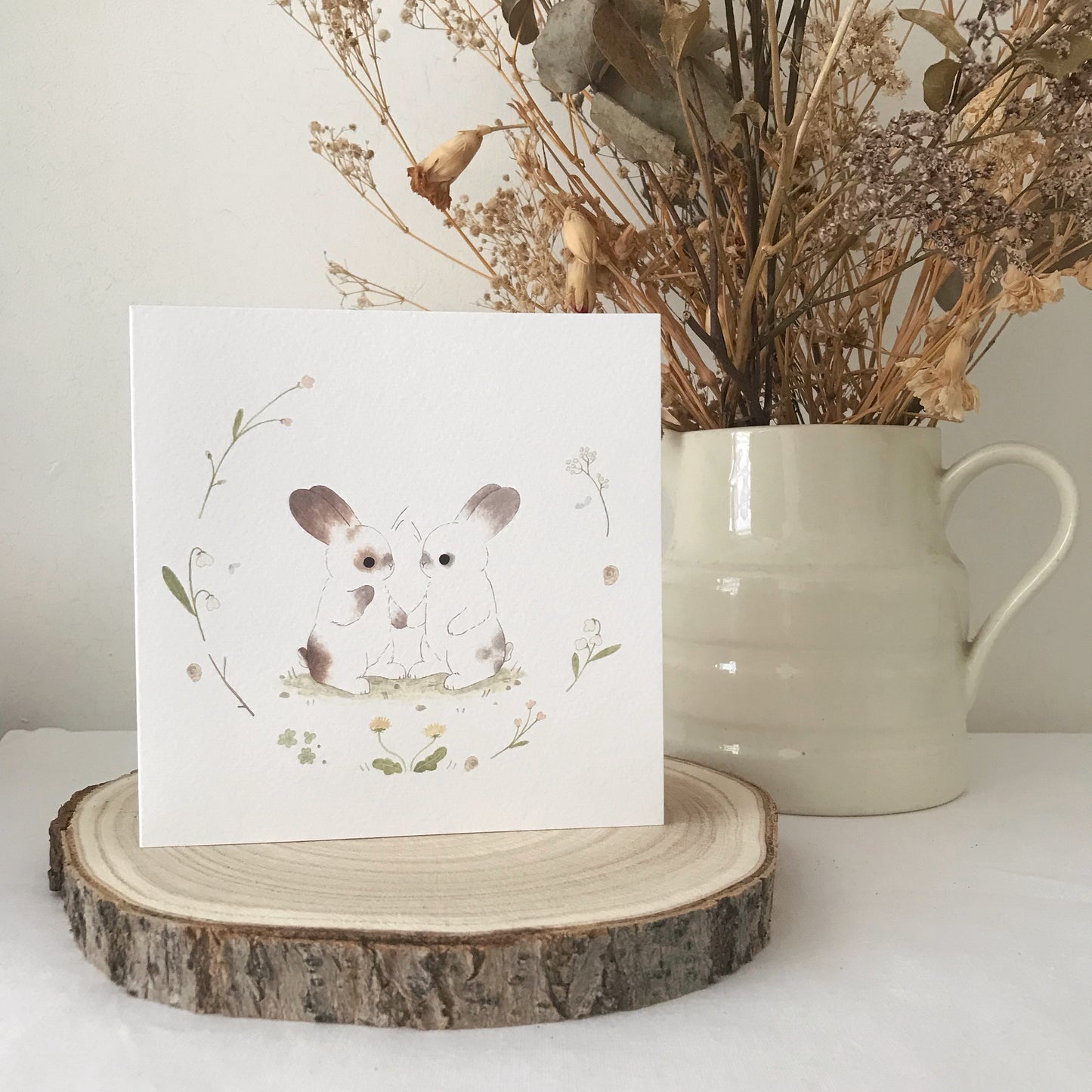 Custom Bunny Greeting Card