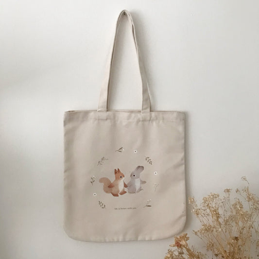 'Life Is Better With You' Tote Bag