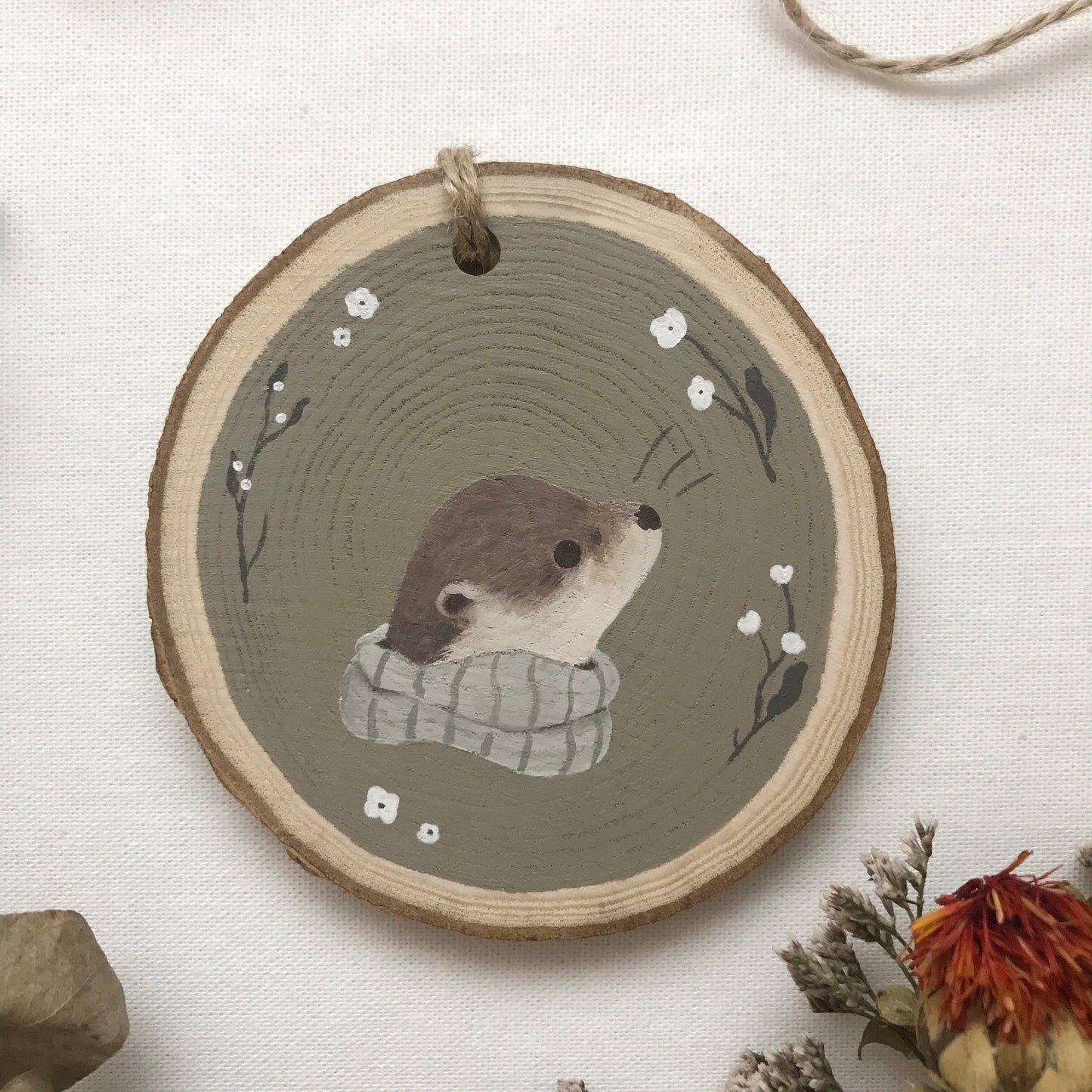 Hand Painted Otter Ornament [Original]