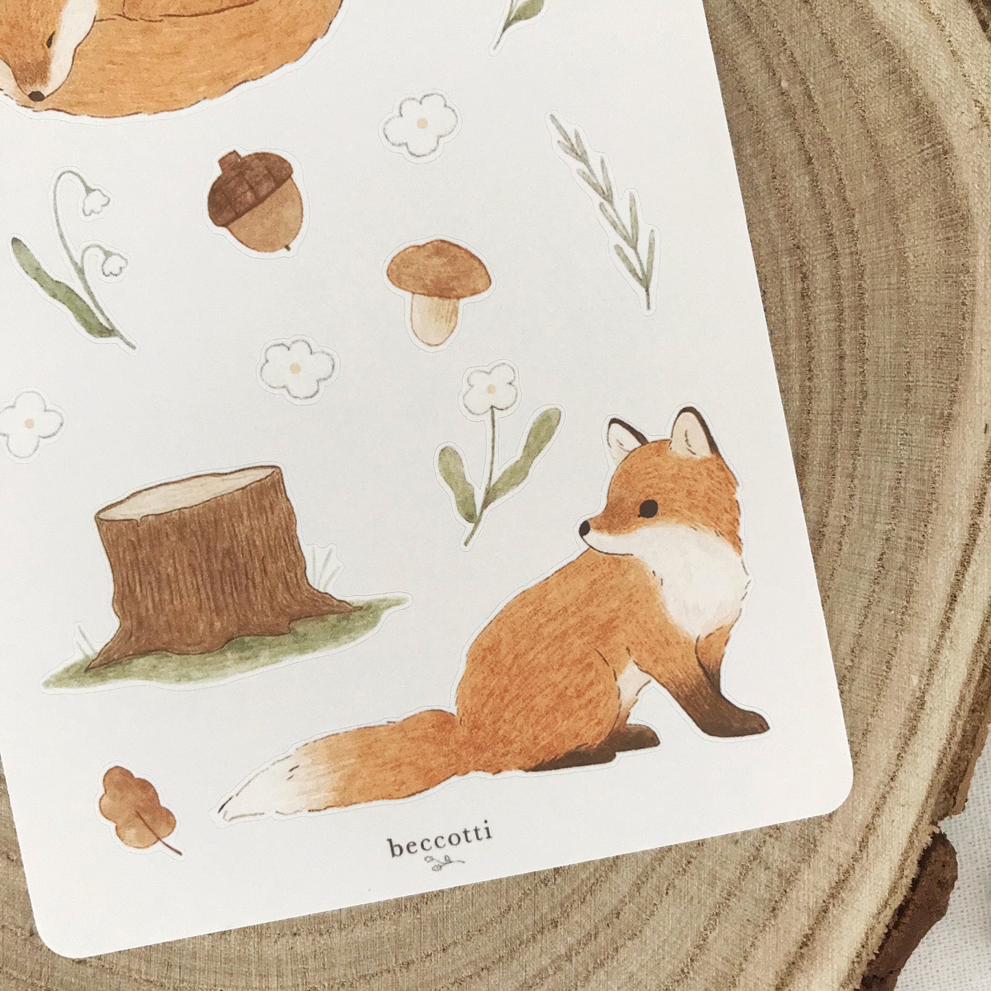 ‘Foxes and foliage’ Sticker Sheet