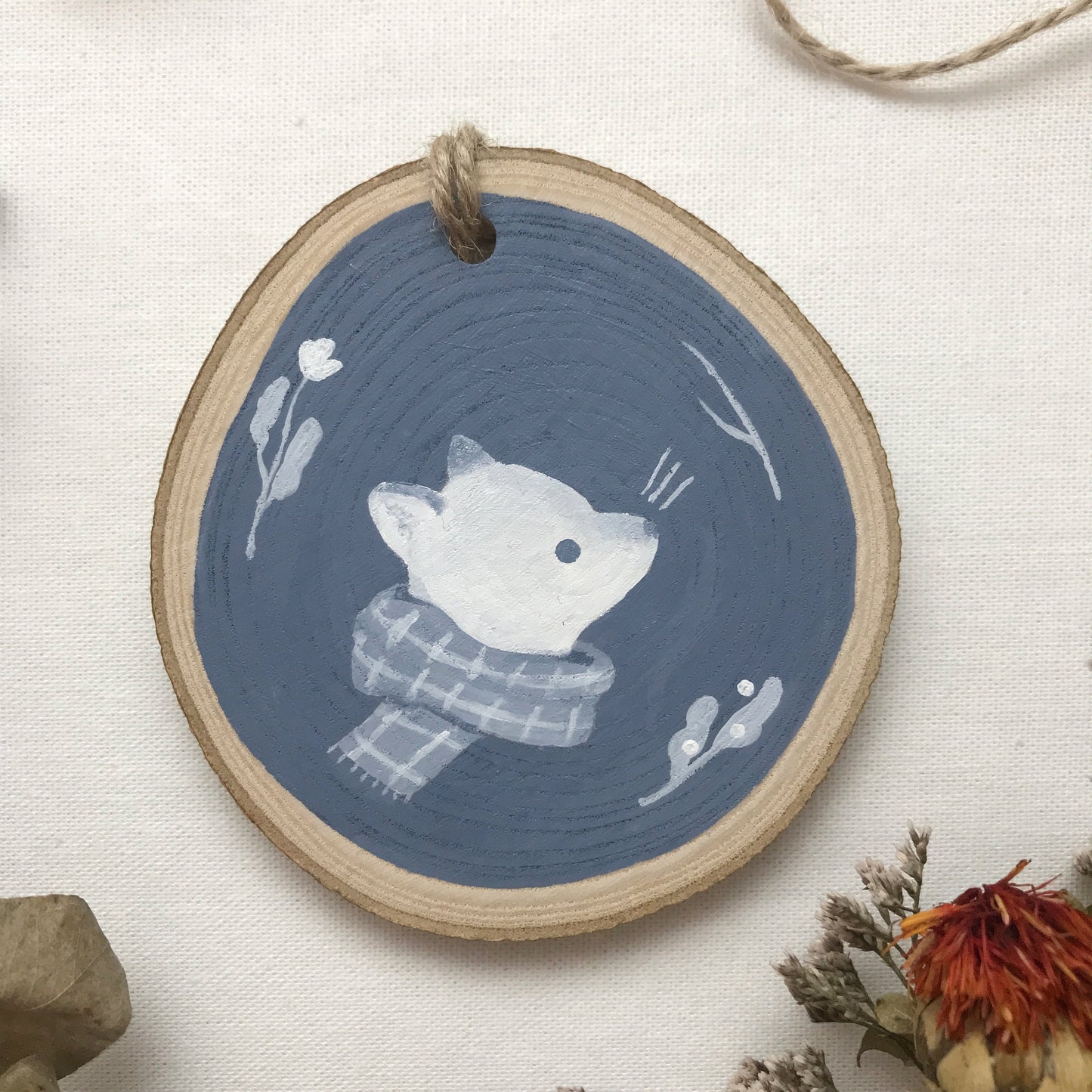Hand Painted Fox Ornament [Original]