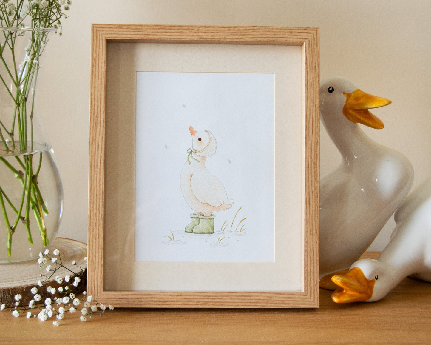 Rainy Duck A5 Art Print