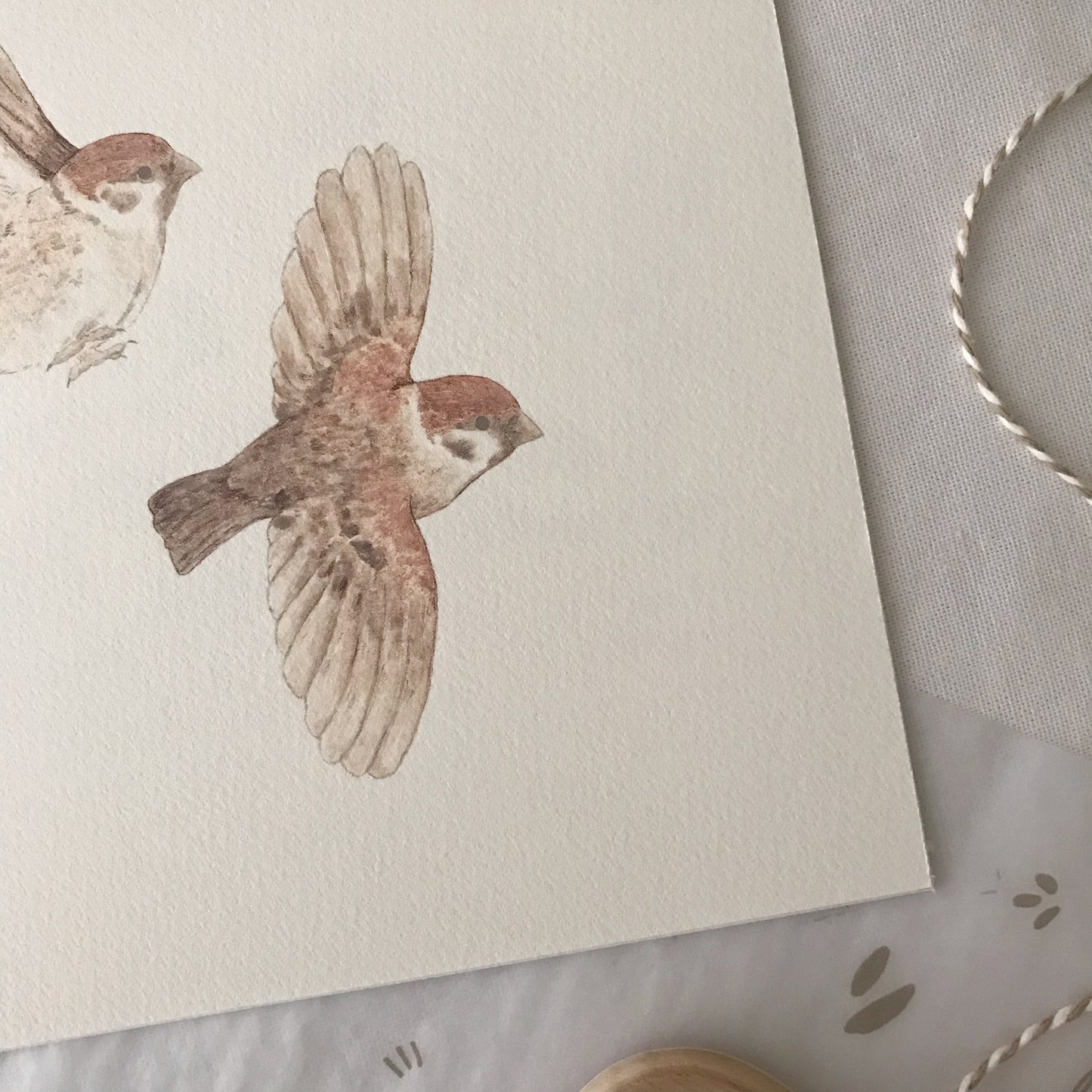 Tree Sparrow Couple Art Print