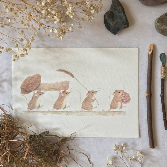 Harvest Mice Art Print