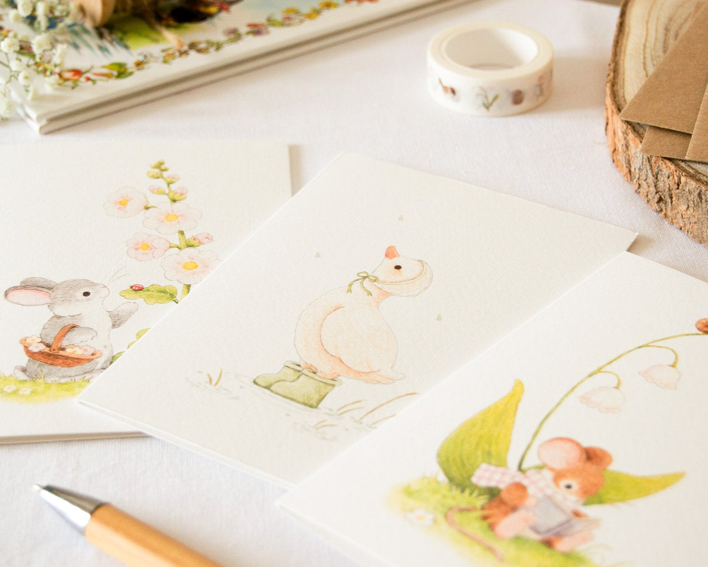 Set of 3 A6 Spring Greeting Cards