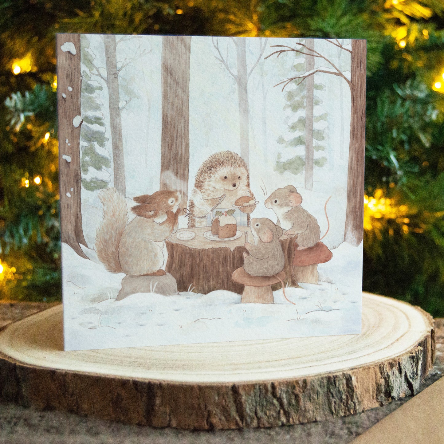 Festive Picnic Christmas Greeting Card