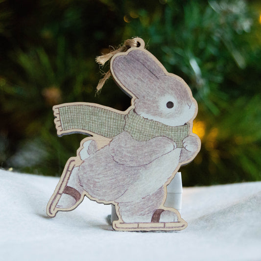 Wooden Rabbit Christmas Tree Decoration